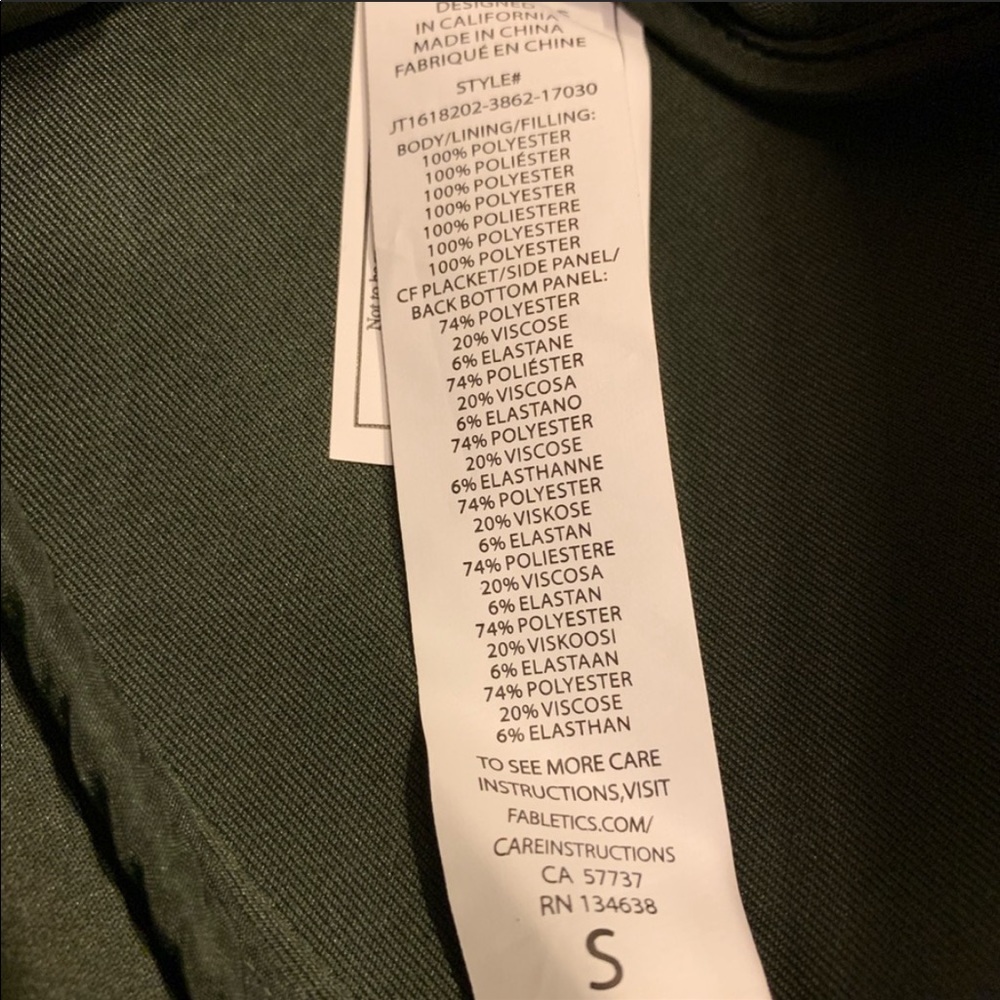 Fabletics | Green Pisa Puffer Jacket Size Small - image 7